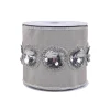 Best National Tree Company 4" Hgtv Home Collection Sequin Beaded Taffeta Ribbon, Gray