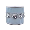 Store National Tree Company 4" Hgtv Home Collection Sequin Beaded Taffeta Ribbon, Blue