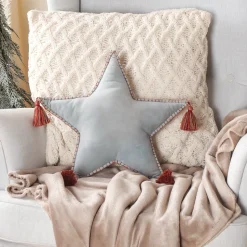 Discount National Tree Company 16" Hgtv Home Collection Star Shape Pillow, Light Blue