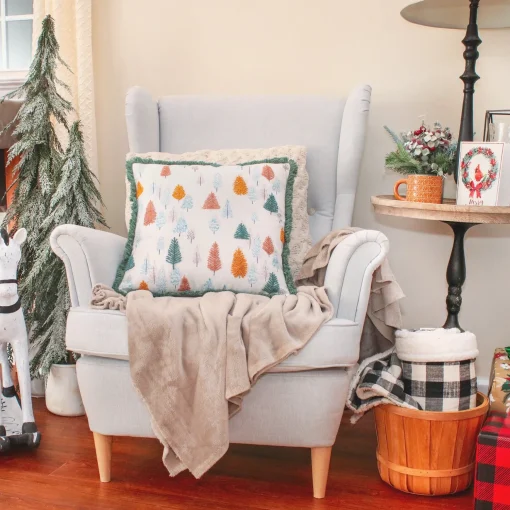 Online National Tree Company 18" Hgtv Home Collection Whimsical Forest Christmas Pillow