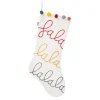 Best National Tree Company 20" Hgtv Home Collection White Fa La La Stocking