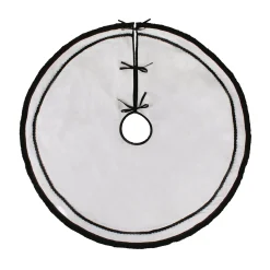 Flash Sale National Tree Company 52" Hgtv Home Collection White Tree Skirt With Black Trim