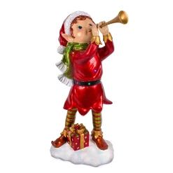Cheap National Tree Company 37" Horn Blowing Pixie Elf With Multicolor Lights