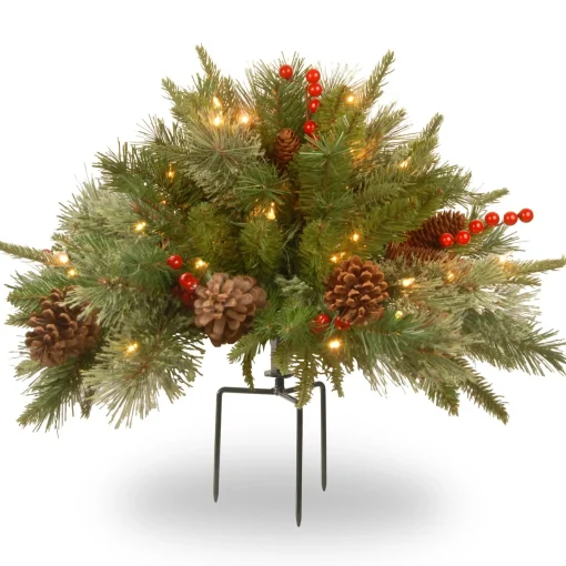 Flash Sale National Tree Company 18 In. Colonial Urn Filler With Battery Operated Warm White Led Lights