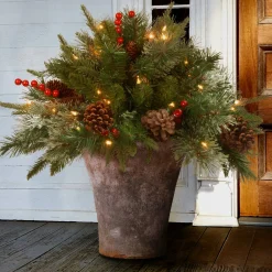 Flash Sale National Tree Company 18 In. Colonial Urn Filler With Battery Operated Warm White Led Lights