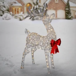 Best Sale National Tree Company 48 In. Pre-Lit Standing Buck