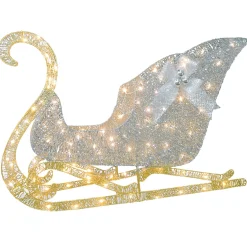 Cheap National Tree Company 48 In. Santas Sleigh With Cool White Led Lights