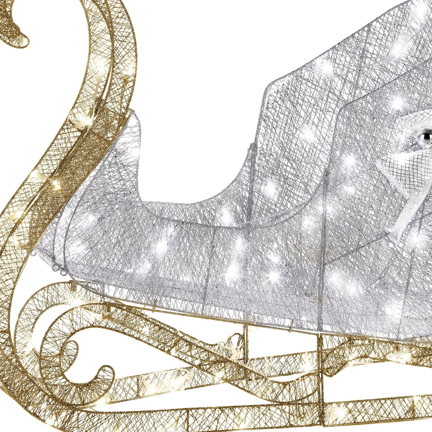 Cheap National Tree Company 48 In. Santas Sleigh With Cool White Led Lights