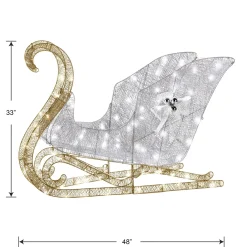 Cheap National Tree Company 48 In. Santas Sleigh With Cool White Led Lights