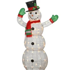 Hot National Tree Company 48 In. Snowman Decoration With Clear Lights