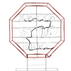 Outlet National Tree Company 44" Led Light Strip "Santa Stop Here" Sign