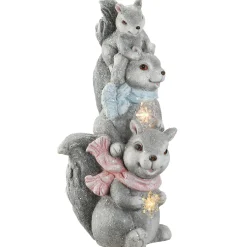 Shop National Tree Company 19" Led Squirrel Trio Fuguerine