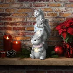 Shop National Tree Company 19" Led Squirrel Trio Fuguerine