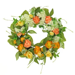24" Lemons, Hydrangeas And Buttercups Wreath^National Tree Company Clearance