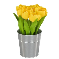 Cheap National Tree Company 9" Light Yellow Tulip Bouquet
