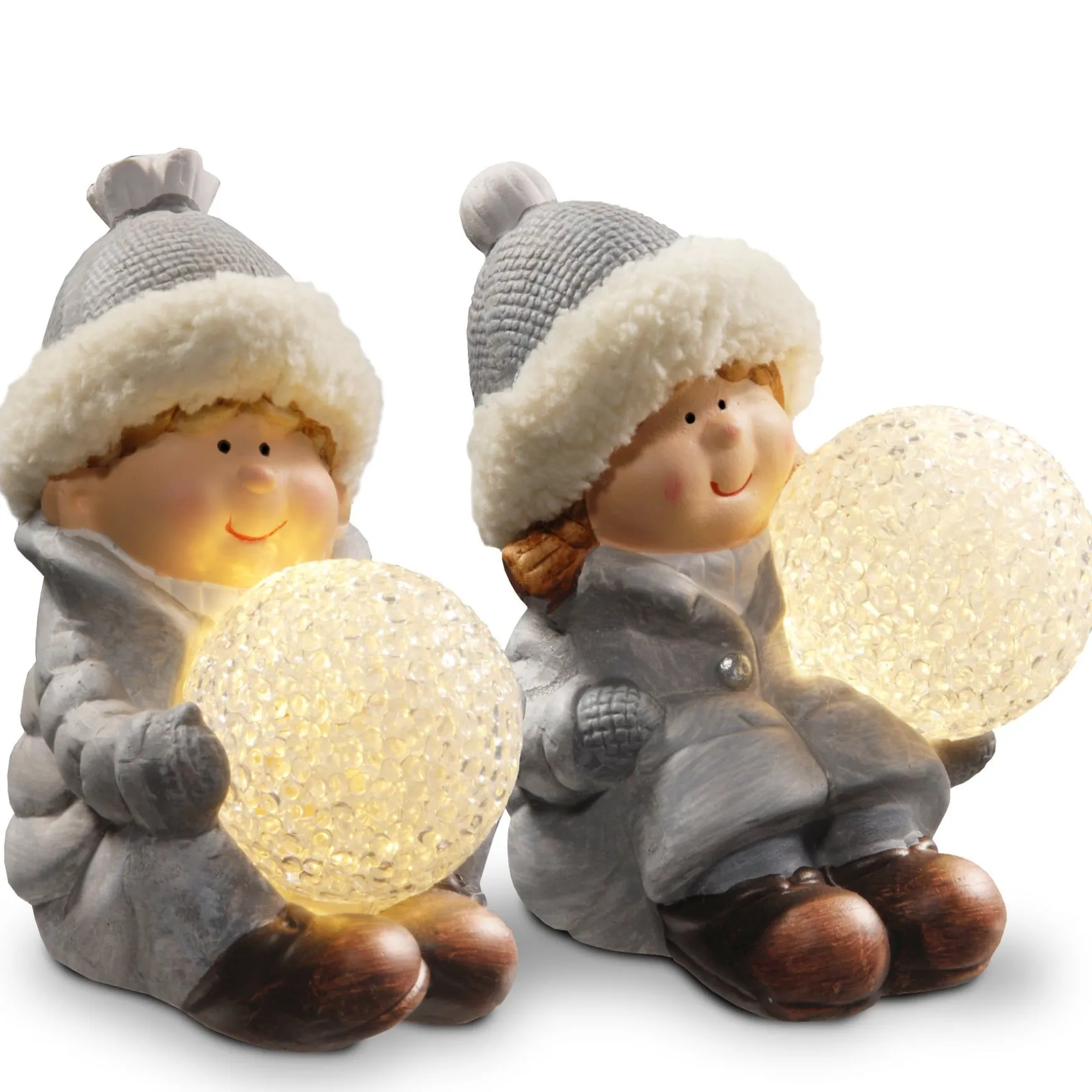 Store National Tree Company 5.5" Lighted Boy & Girl Decor Piece