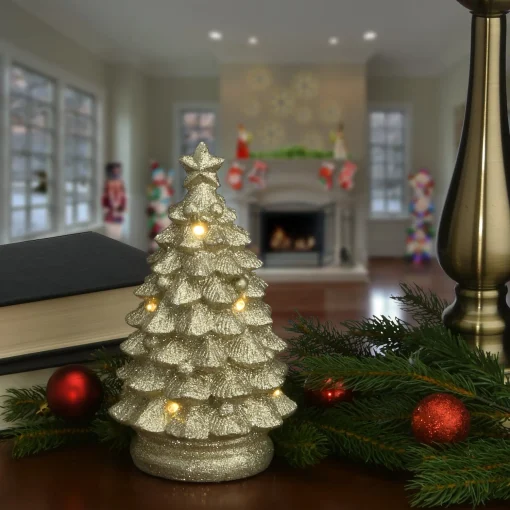 Shop National Tree Company 10" Lighted Gold Christmas Tree Decor