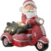 Fashion National Tree Company 14" Lighted Santa On Scooter