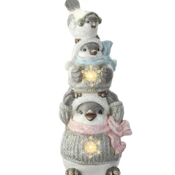 Online National Tree Company 18" Lighted Stacked Bird Trio