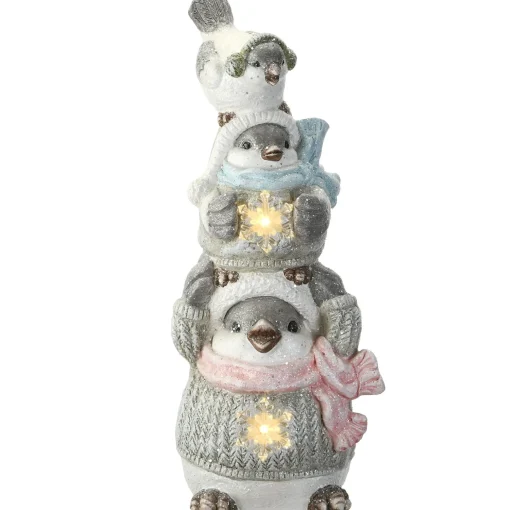 Online National Tree Company 18" Lighted Stacked Bird Trio