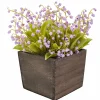 Best Sale National Tree Company 10" Mauve Lily-Of-The-Valley Flowers In Wood Box