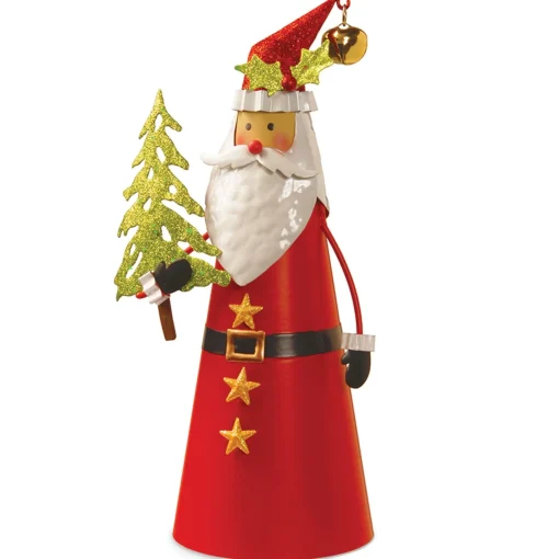 Cheap National Tree Company 12" Metal Santa Character