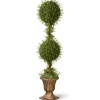 Best Sale National Tree Company 60" Mini Tea Leaf 2 Ball Topiary With Black And Gold Urn