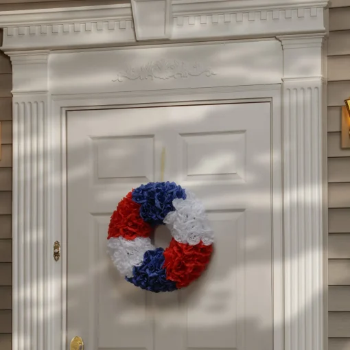 Outlet National Tree Company 18" Patriotic Rose Wreath