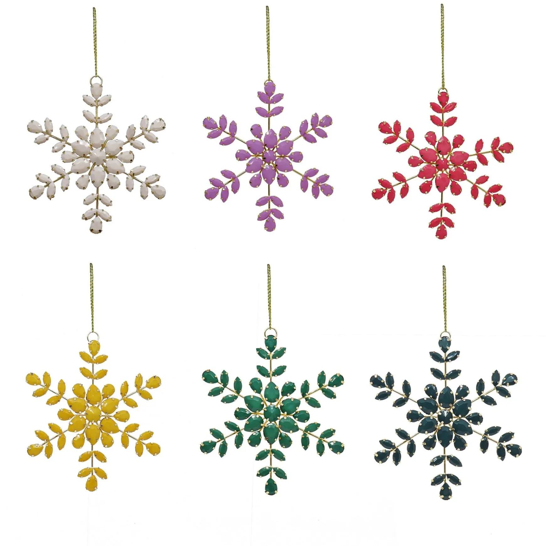 Cheap National Tree Company 6 Piece Hgtv Home Collection Beaded Snowflake Ornaments