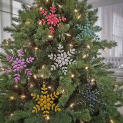 Cheap National Tree Company 6 Piece Hgtv Home Collection Beaded Snowflake Ornaments