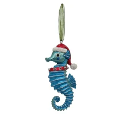 Fashion National Tree Company 4 Piece Hgtv Home Collection Teal Seahorse Ornaments