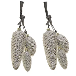 New National Tree Company 2 Piece Hgtv Home Collection Pinecone Cluster Ornaments