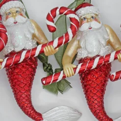 Sale National Tree Company 4 Piece Hgtv Home Collection Santa Merman Ornaments