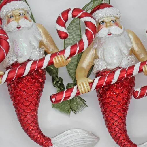 Sale National Tree Company 4 Piece Hgtv Home Collection Santa Merman Ornaments