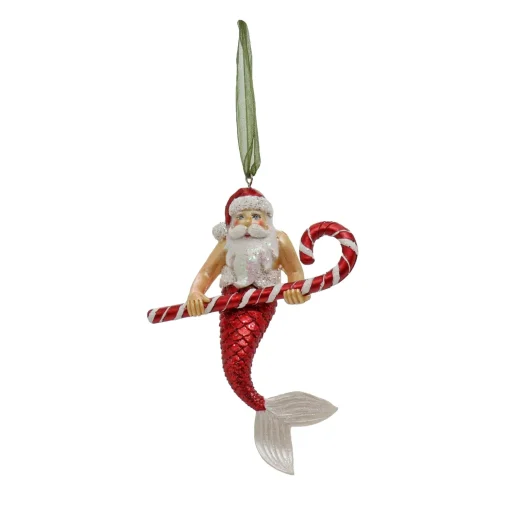 Sale National Tree Company 4 Piece Hgtv Home Collection Santa Merman Ornaments