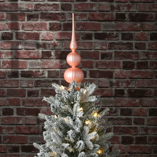 Flash Sale National Tree Company 15" Pink Glass Christmas Tree Topper