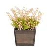 10" Pink Lily-Of-The-Valley Flowers In Wood Box^National Tree Company Flash Sale