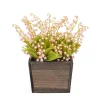 Clearance National Tree Company 10" Pink Lily-Of-The-Valley Flowers In Wood Box