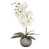 21" Potted White Orchid Flower^National Tree Company Best