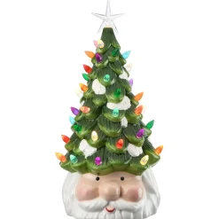 Online National Tree Company 14" Pre-Lit Christmas Tree With Santa Base