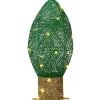 Shop National Tree Company 20" Pre-Lit Green Christmas Light Bulb Decoration