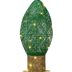 Shop National Tree Company 20" Pre-Lit Green Christmas Light Bulb Decoration