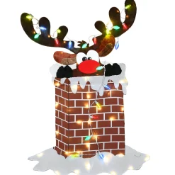 Flash Sale National Tree Company 47" Pre-Lit Reindeer Stuck In Chimney Decoration