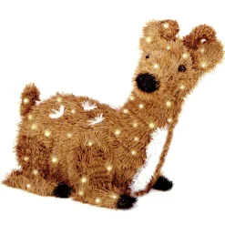 Hot National Tree Company 24" Resting Reindeer With Clear Lights