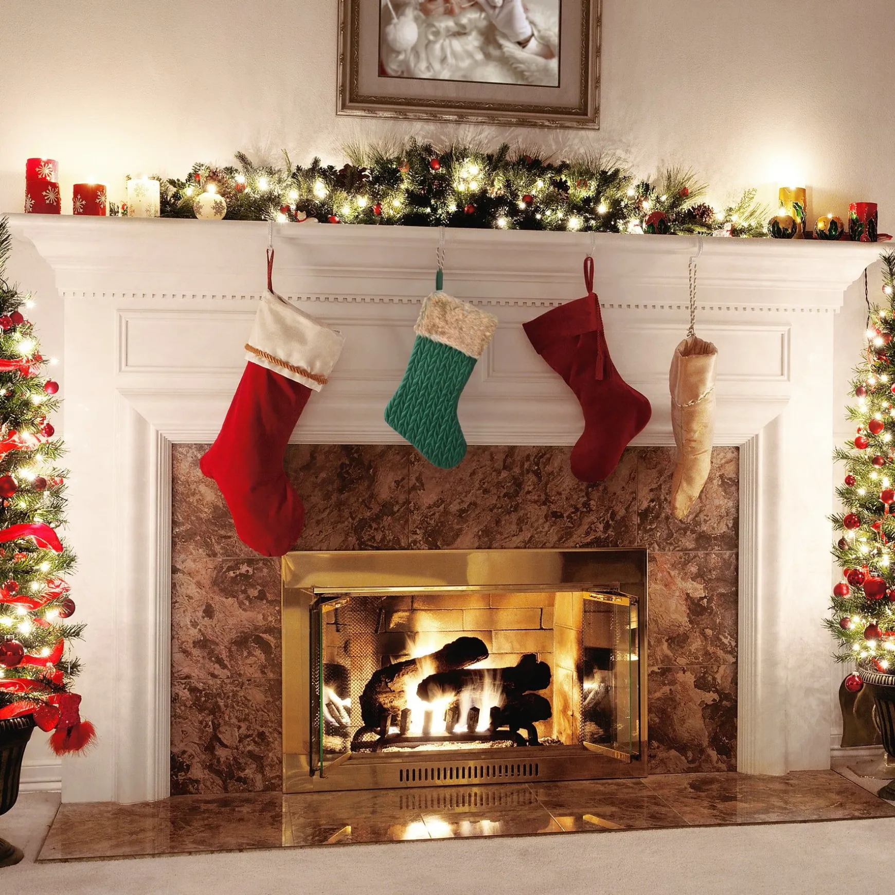 Clearance National Tree Company 19" Rural Homestead Collection Quilted Stocking