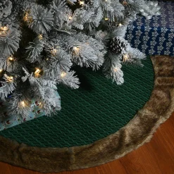 Cheap National Tree Company 52" Rural Homestead Collection Quilted Tree Skirt