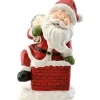Clearance National Tree Company 14" Santa Climbing Into Chimney Figuerine