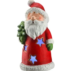 Clearance National Tree Company 17" Santa Figuerine With Flashing Multicolor Light