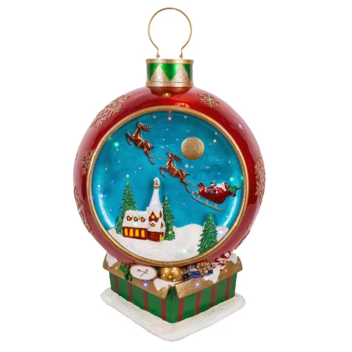 Sale National Tree Company 34" Santas Sleigh Ornament With Multicolor Lights And Music