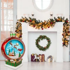 Sale National Tree Company 34" Santas Sleigh Ornament With Multicolor Lights And Music